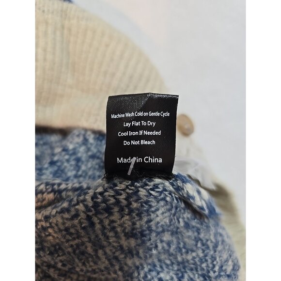 Pol Womens knit Sweater Vest Crew Neck Button Up front Sleeveless Stretch Size L - Picture 6 of 13